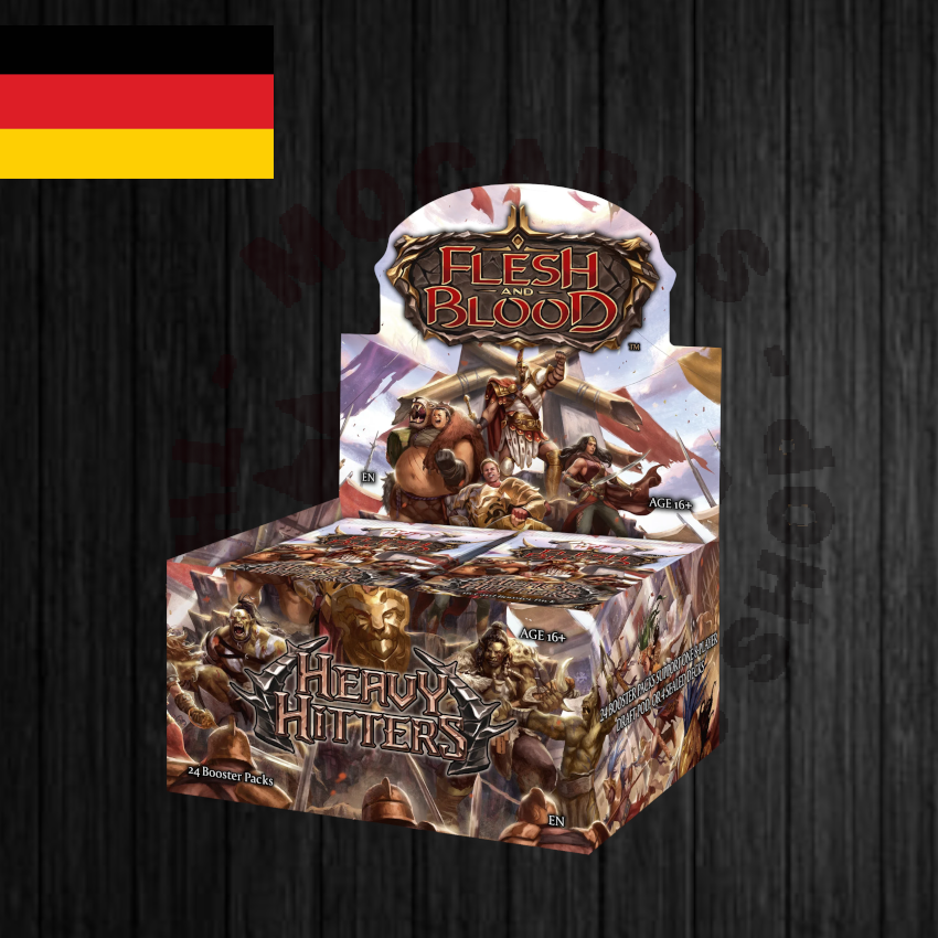 FLESH & BLOOD TCG - HEAVY HITTERS BOOSTER DISPLAY (24 PACKS) - DE MoCards FLESH & BLOOD TCG - HEAVY HITTERS BOOSTER DISPLAY (24 PACKS) - DE MoCards