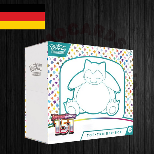 Karmesin & Purpur Pokemon 151 Top Trainer Box Relaxo (deutsch)
