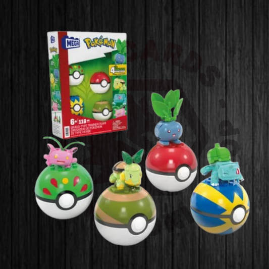 Pokemon Mega Construx Gras-Type Trainer Team