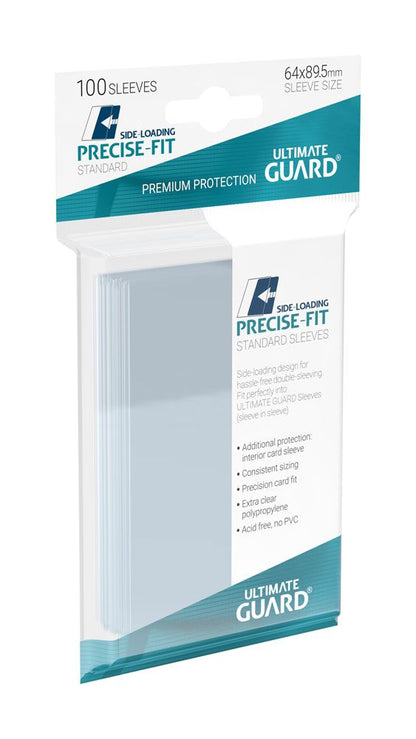 Precise-Fit Sleeves Side-Loading Standard Size Transparent (100)